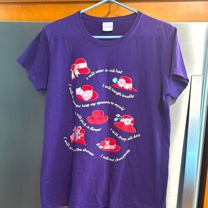 Gildan Purple Red Hat Graphic Shirt